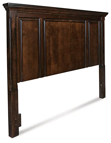 Signature Design by Ashley King/Cal King Panel Headboard Only, Rustic Brown | Beveled wood paneling in rich veneers, Dual compatible fit for standard King and Cal King frames, Porter Series - color: Dark Brown, size: King/Cal King, style: Headboard ONLY