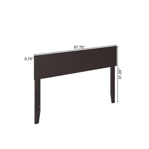 AFI, Orlando Full Adjustable Modern Solid Wood Panel Headboard, Espresso - color: Espresso, size: Full