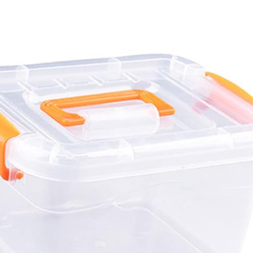 ZJchao Clear Stackable Storage Bins with Locking Lids Transparent Plastic Organizers Handles for Toys Clothes Crafts Home Dorm Organization
