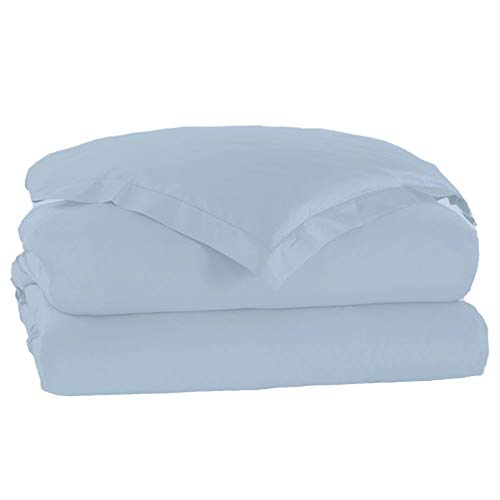 CharlottelyHues 3 Piece Duvet Set - 100% Egyptian Cotton Breathable, Soft Duvet Cover Set with Zipper & Corner Ties Quilt Cover Sateen Weave Durable Duvet - King/Cal King (Sky Blue) - color: Sky Blue, size: 3 Pc Duvet Set - King / Cal King