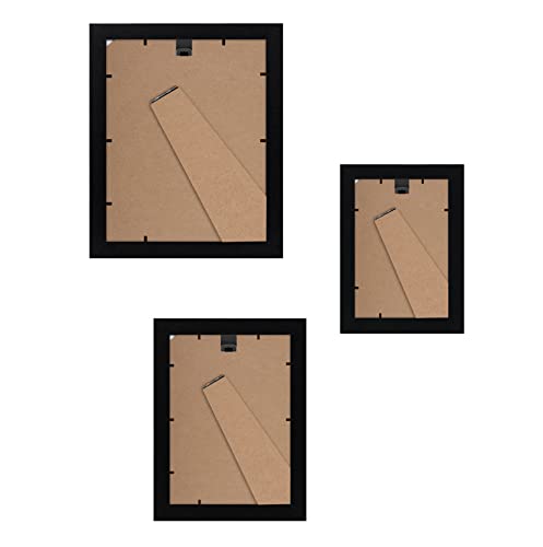 Americanflat Set of 10 Picture Frames with Shatter-Resistant Glass - Gallery Wall Frame Set with Two 8x10, Four 5x7 and Four 4x6 Frames - Signature Collection - Black - color: Black, style: 10 Pack