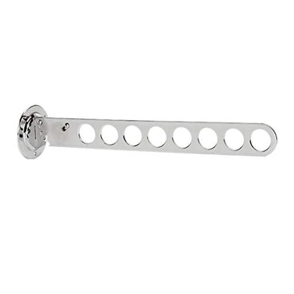 Wall Mounted Rack Laundry Room Clothes Hanger Wall Mounted Clothes Rack with Swing Arm Stainless Steel Clothes Hooks Laundry Hanger Dryer Rack Folding Hanger Retractable Clothes Rack - size: 8 Hole