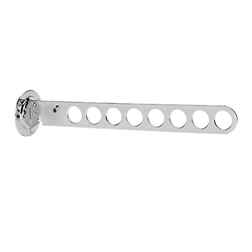 Wall Mounted Rack Laundry Room Clothes Hanger Wall Mounted Clothes Rack with Swing Arm Stainless Steel Clothes Hooks Laundry Hanger Dryer Rack Folding Hanger Retractable Clothes Rack - size: 8 Hole