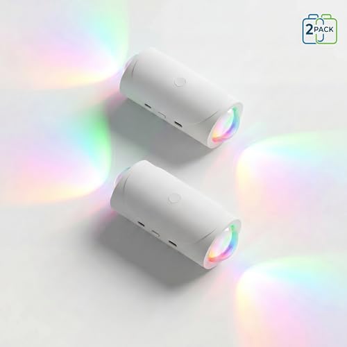 Motion Sensor Night Light, USB-C Rechargeable RGB Wall Light 2 Pack | 7 Color RGB Motion Sensor Light Indoor, Magnetic Battery Operated Wall Sconces for Bedroom, Bathroom, Hallway, Stairs - color: A.white-2 PACK