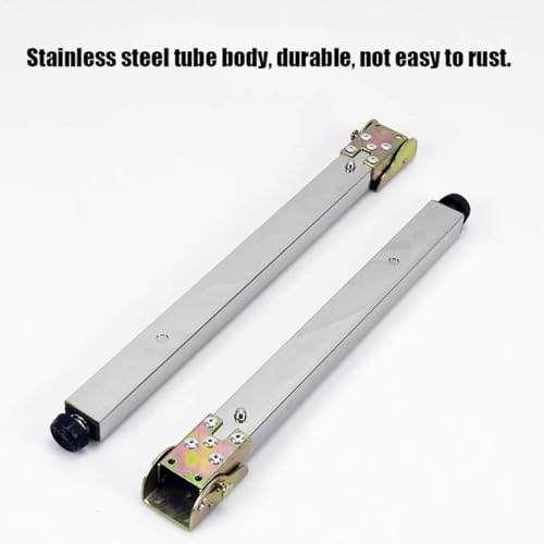 Stainless Steel Folding Table Legs - Adjustable Height, Metal Legs for Campervan & Wall Mounted Dining Table (Size: 80cm/31.4in) - size: 31.4 in