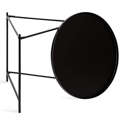 Kate and Laurel Ulani Modern Nesting Coffee Table, Set of 2, Black, Sophisticated Coffee Table Set for Storage and Display - color: Black