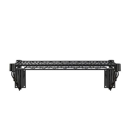14" x 24" Black Epoxy Wire Wall Mount Shelf - color: Black, size: 14" x 24"