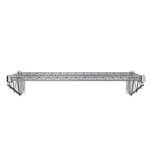 18" x 36" Chrome Wire Wall Mount Shelf - color: Chrome, size: 18" x 36"