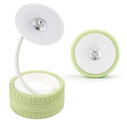 Pongnas Foldable Bedside Lamp with USB Charging Port Warm White LED Light Portable Wheel Design for Bedroom Study Living Room Travel Green - color: Green
