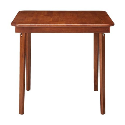 Stakmore Classic Straight Edge Square Wood Folding Table, 32x32, Cherry | Foldable Card Table, Wooden Tabletop Furniture for Cards, Board Games, Dining, and Extra Seating - color: Cherry