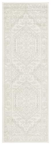 SAFAVIEH Adirondack Collection Runner Rug - 2'6" x 6', Sage & Ivory, Oriental Medallion Design, Non-Shedding & Easy to Clean, Ideal for Ideal for Hallway, Foyer, Kitchen, Entryway, Bedroom (ADR108W) - color: Sage/Ivory, size: 2'6" x 6' (Runner)