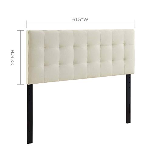 Ergode Lily Queen Upholstered Linen Fabric Tufted Headboard - Elegant Bedroom Upgrade