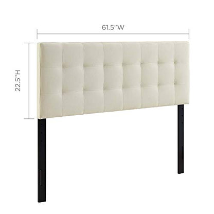 Ergode Lily Queen Upholstered Linen Fabric Tufted Headboard - Elegant Bedroom Upgrade