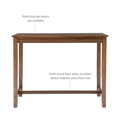 Linon Claridge Rustic Wood 36 inch Height Pub Table - color: Rustic Brown, size: Counter Height