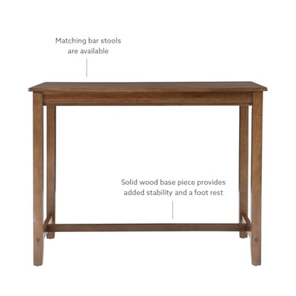 Linon Claridge Rustic Wood 36 inch Height Pub Table - color: Rustic Brown, size: Counter Height