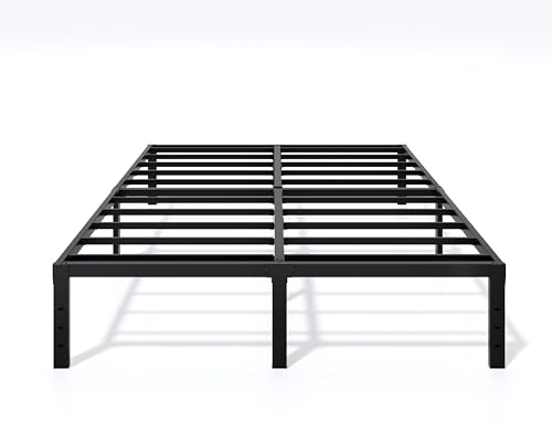 LUMUNANCE Metal Bed Frame Queen Size - 14 Inch Heavy-Duty Platform Bed Frame No Box Spring Needed, Easy Assembly, Noise-Free, Sturdy Mattress Foundation, Underbed Storage Space - size: Queen, style: 14 Inch
