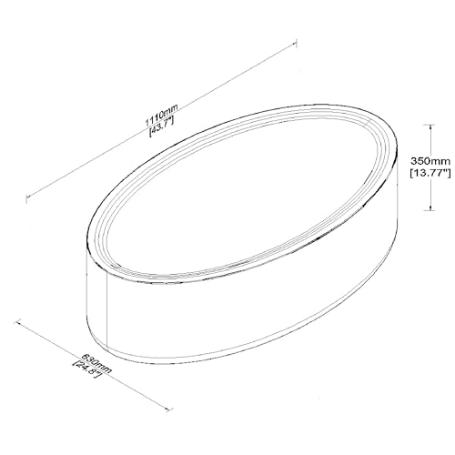 43.7''Oval Faux Marble Coffee Table, Modern Fiberglass Cocktail Table - color: 43.7'' Mars Pattern