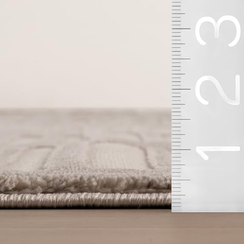 nuLOOM Kailani Cream/Grey Abstract Washable Area Rug, 5' x 8' | Nuloom Kailani Abstract 5' x 8' Machine Washable Area Rug for Living Room Bedroom Dining Room, Cream/Grey - color: Grey, size: 5' x 8' (Rectangular)