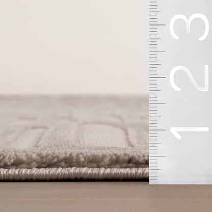 nuLOOM Kailani Cream/Grey Abstract Washable Area Rug, 5' x 8' | Nuloom Kailani Abstract 5' x 8' Machine Washable Area Rug for Living Room Bedroom Dining Room, Cream/Grey - color: Grey, size: 5' x 8' (Rectangular)