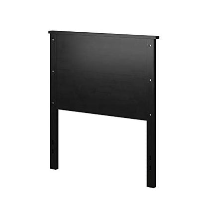 Glenwillow Home Farmhouse Style Wood Panel Headboard - color: Ebony/Black, size: Twin