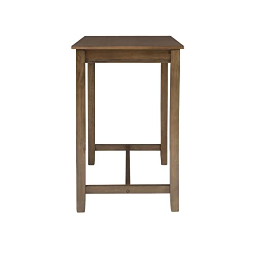 Linon Claridge Rustic Wood 36 inch Height Pub Table - color: Rustic Brown, size: Counter Height
