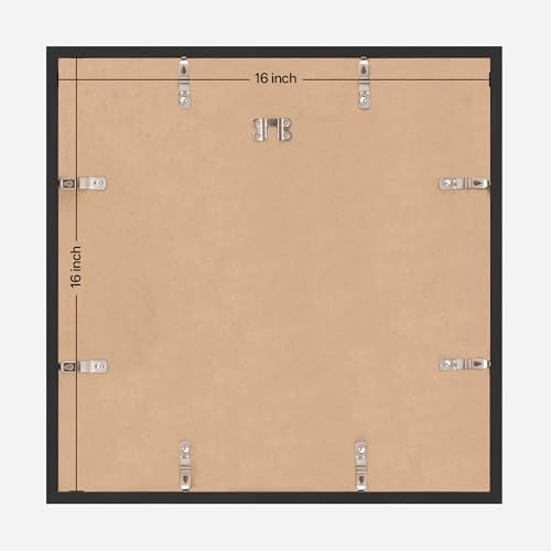 eletecpro 16x16 Picture Frame Set of 6, Display 12x12 with Mat | Gallery Wall Decor, Sturdy & Lightweight, Clear Acrylic, No Acid Mat, 2 Display Sizes - size: 16x16 for 12x12