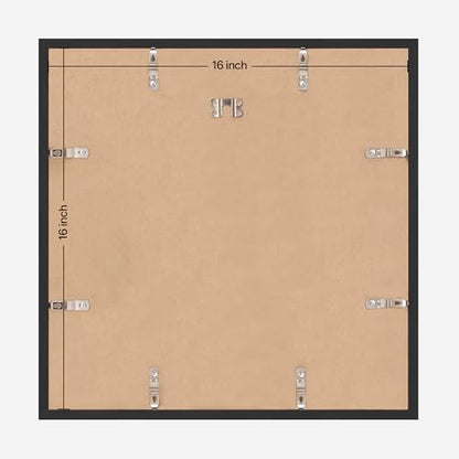 eletecpro 16x16 Picture Frame Set of 6, Display 12x12 with Mat | Gallery Wall Decor, Sturdy & Lightweight, Clear Acrylic, No Acid Mat, 2 Display Sizes - size: 16x16 for 12x12