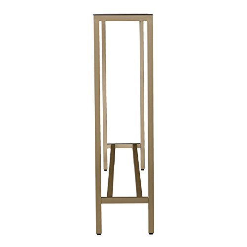 SEI Furniture Darrin Narrow Mirrored Top Console Table, 56", Metallic Gold - size: 56"