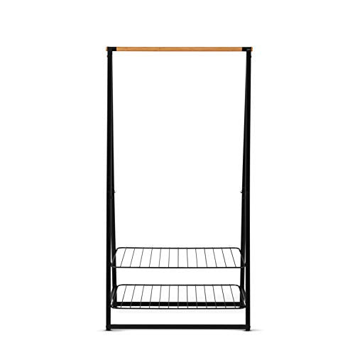 Brabantia - Linn Clothes Rack - Multi-Functional - Space Saver - Adjustable Shelves - Wardrobe Hanging - Drying Rack - Freestanding - Stable - Black - Large - color: Black, size: Large