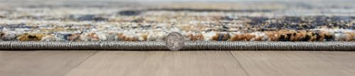 Keen Home Design Abstract Non-Shedding Area Rug, Soft Thick Pile, 4x6 | Polypropylene High Pile, Jute Back; Ideal For Bedroom, Home Office, Nursery, Living Room - color: Skies Multi, size: 4' x 6' (Rectangular)