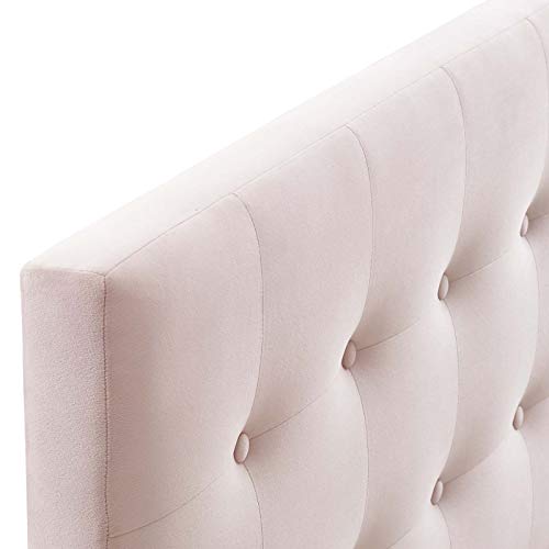 Modway Emily Queen Biscuit Tufted Performance Velvet Headboard, Pink - color: Pink, size: Queen