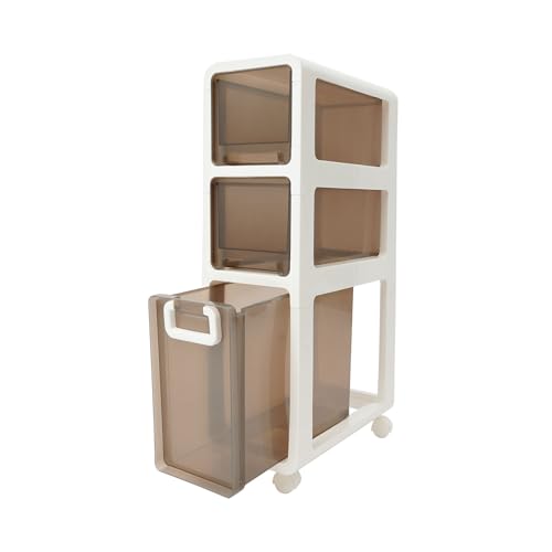 3-Tier Slim Bathroom Storage Cabinet,Narrow Floor Cabinets with Drawers and Wheels,Rolling Narrow Organizer for Small Spaces,Kitchen,Laundry,9”W - size: 3-Tier-9”W