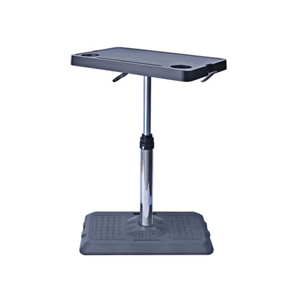 Portable Car Laptop Desk, Pneumatic Height & Angle Adjustable Vehicle Table Tray, 360 Degree Rotatable Travel Desk for Front Rear Passenger Seat, Ideal for Work, Dining, Camping and Home Use
