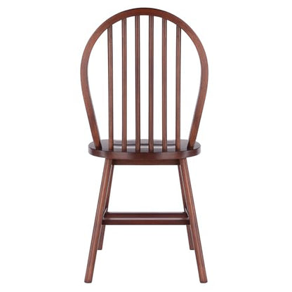 Winsome Sorella 3-pc Set Round Drop Leaf Table, Walnut - color: Walnut, size: Table + 2 Chairs