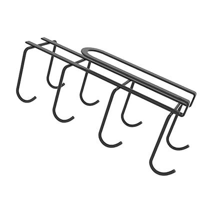 PRETYZOOM Cup Holder Under Cabinet Stand Rack for Mugs Drying Hanger for Kitchen Bottle Organizer - color: Black