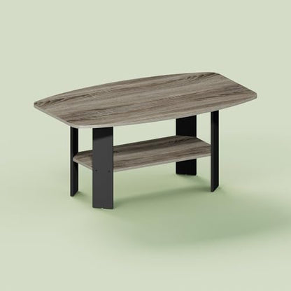 Ipoh Coffee Table, Side Table with Storage Spaces for Small Spaces, Living Room, Olive Oak/Black - color: Olive Oak/Black