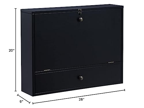 SEI Furniture Wall Mount Laptop Desk - Universal Style, Black