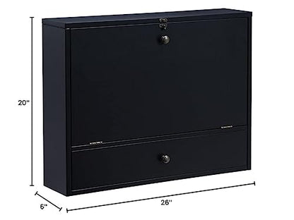 SEI Furniture Wall Mount Laptop Desk - Universal Style, Black