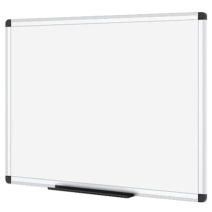 VIZ-PRO Magnetic Whiteboard/Dry Erase Board, 48 X 36 Inches, Silver Aluminium Frame - size: 48"W x 36"H