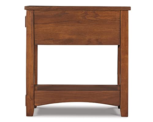 Signature Design by Ashley Breegin Narrow Sofa Side End Table, Brown, 13" - color: Brown