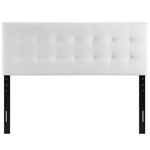 Modway Lily Biscuit Tufted Full Performance Velvet Headboard, White