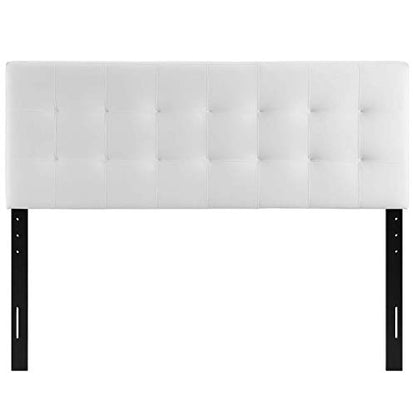 Modway Lily Biscuit Tufted Full Performance Velvet Headboard, White