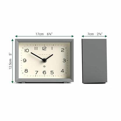 NEWGATE® Henry Desk Clock | Contemporary Rectangular Design | Posh Gray | Easy to Read nunbers | Modern Style for Desk, Table top, Shelf or Bedside - color: Posh Grey