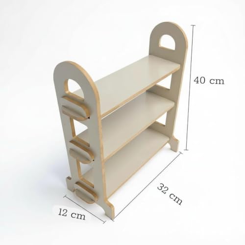 3 Tier Wooden Spice Rack | Solid Wood Kitchen Organizer | Countertop or Pantry | See Every Jar | No Assembly Required