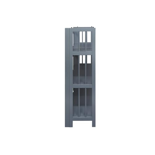Casual Home 3-Shelf Folding Stackable Bookcase (27.5" Wide)-Slate Gray - color: Slate Gray, size: 3-Shelf Stackable