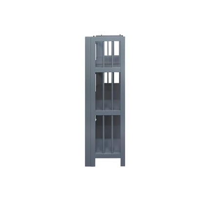 Casual Home 3-Shelf Folding Stackable Bookcase (27.5" Wide)-Slate Gray - color: Slate Gray, size: 3-Shelf Stackable