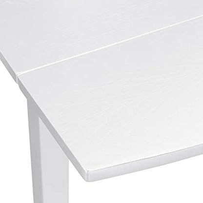 Linon Torino White 30" Square Drop Leaf Table - 30" X 48" Fully Extended - color: White