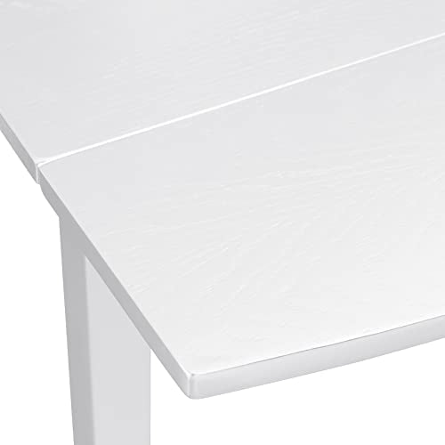Linon Torino White 30" Square Drop Leaf Table - 30" X 48" Fully Extended - color: White