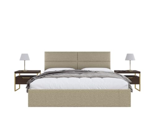 Vänt Wall Mounted Headboard Panels, King/Twin, Boucle Beige - color: Boucle Beige, size: 39"
