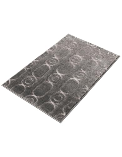 Rugs.com Vogue Geo Collection Rug – 2x3 Gray Medium-Pile Rug Perfect for Entryways, Kitchens, Breakfast Nooks, Accent Pieces - color: Gray and Silver, size: 2' x 3' Rectangular